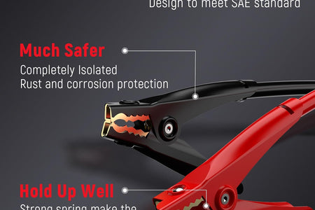 Jumper Cables 4 Gauge 25 Feet Heavy Duty Booster Cables with Carry Bag (4AWG X 25Ft)