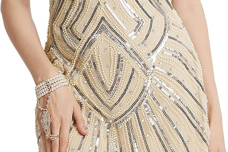 Women'S Flapper Dresses 1920S Beaded Fringed Great Gatsby Dress