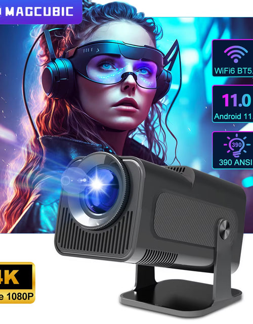 Load image into Gallery viewer, 4K Native 1080P Android 11 Projector 390ANSI HY320 Dual Wifi6 BT5.0 Cinema Outdoor Portable Projetor Upgrated HY320
