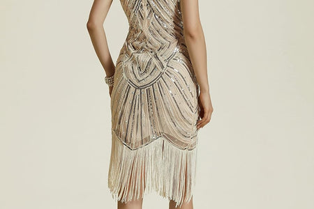 Women'S Flapper Dresses 1920S Beaded Fringed Great Gatsby Dress