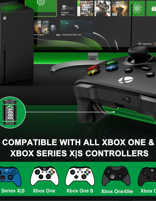 Load image into Gallery viewer, Xbox Controller Battery Pack for Xbox One/Xbox Series X|S, 6PCS 4080Mah Xbox Rechargeable Battery Packs &amp; Xbox Charger Station for Xbox One/One S/One X/One Elite
