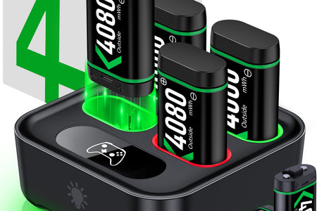 Xbox Controller Battery Pack for Xbox One/Xbox Series X|S, 6PCS 4080Mah Xbox Rechargeable Battery Packs & Xbox Charger Station for Xbox One/One S/One X/One Elite