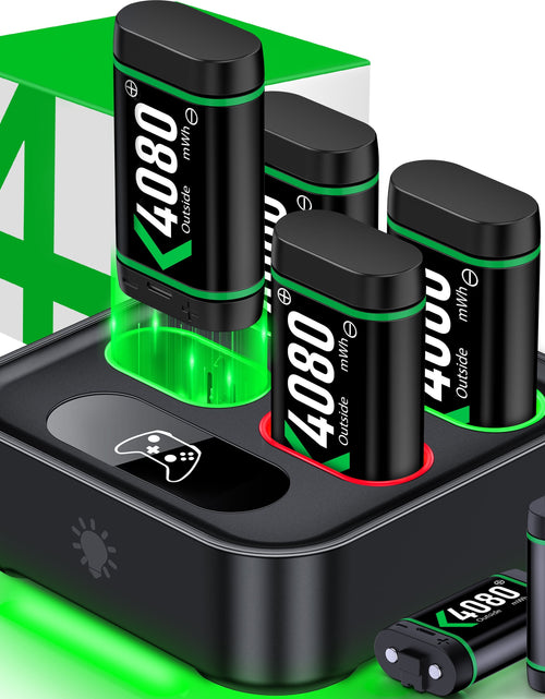 Load image into Gallery viewer, Xbox Controller Battery Pack for Xbox One/Xbox Series X|S, 6PCS 4080Mah Xbox Rechargeable Battery Packs &amp; Xbox Charger Station for Xbox One/One S/One X/One Elite
